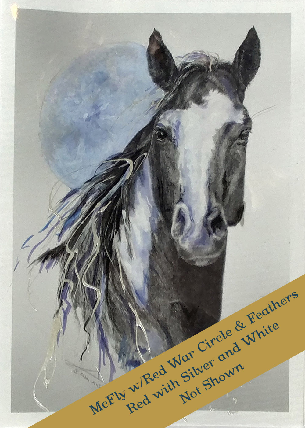 McFly with War Circle and Feathers - Red with Silver and White